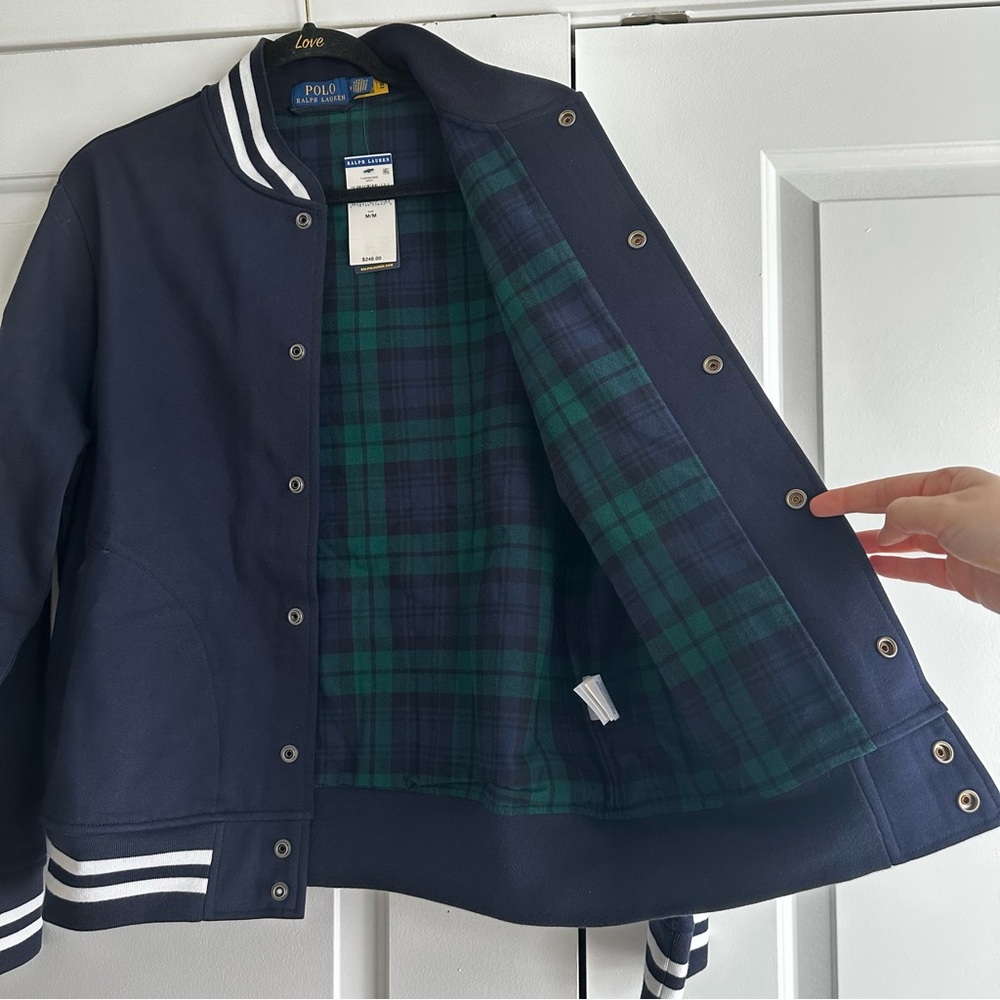 Polo Ralph Lauren Men’s Navy and White Varsity Letterman Jacket NWT - Picture 5 of 8